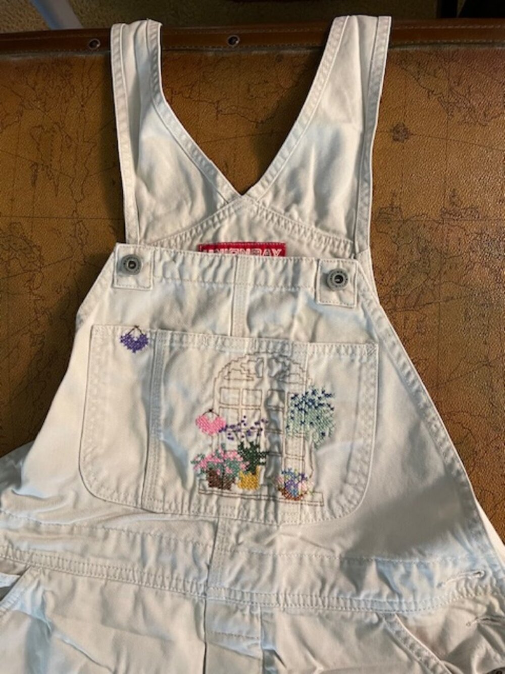 Union Bay Womens Cream Overalls, size M